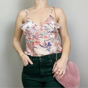 Hemant & Nandita Floral Spaghetti Strap Cami Top